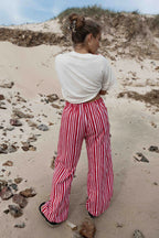 BOBBI PANT | STRIPED RED + PINK