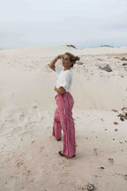 BOBBI PANT | STRIPED RED + PINK