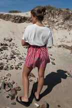 GIGI SHORT | STRIPED PINK + RED