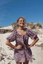 BETTY DRESS | PINK + BROWN