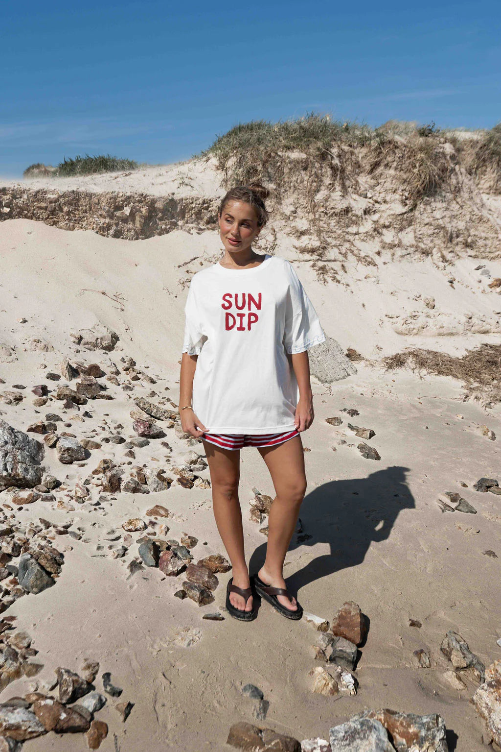 SUN DIP TEE | WHITE