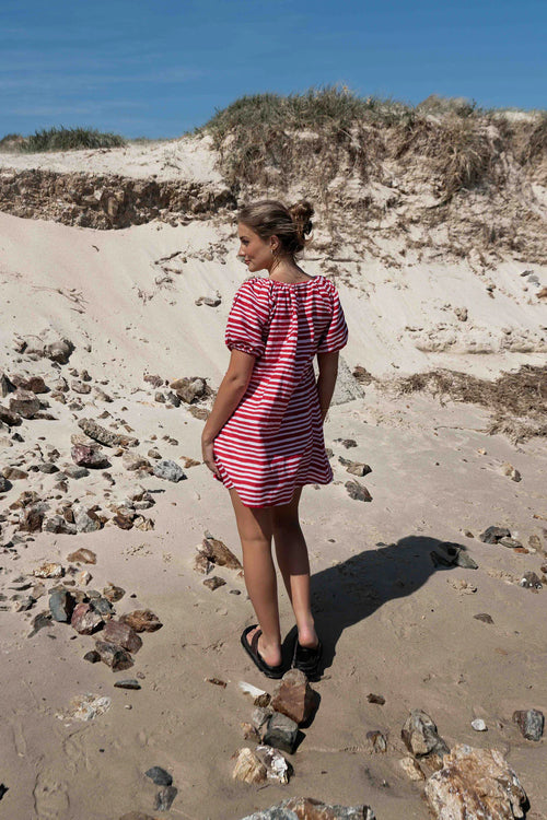 BETTY DRESS | STRIPE PINK + RED