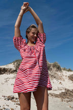 BETTY DRESS | STRIPE PINK + RED