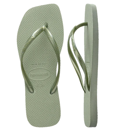 HAVAIANAS SQUARE TOE THONGS | GREEN
