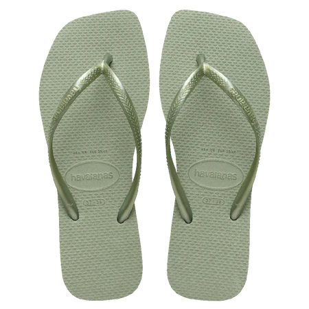 HAVAIANAS SQUARE TOE THONGS | GREEN