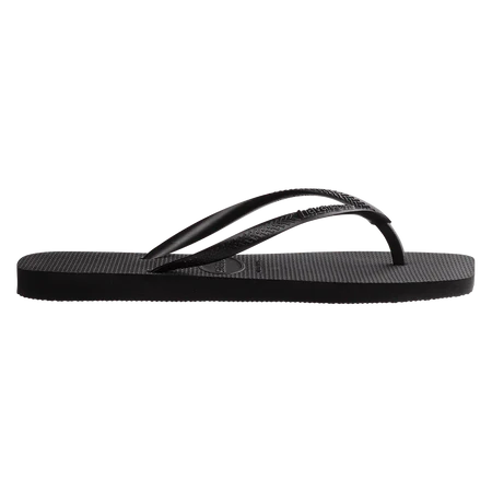 HAVAIANAS SLIM SQUARE TOE THONGS | BLACK