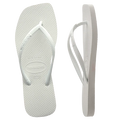HAVAIANAS SLIM SQUARE TOE THONGS | WHITE