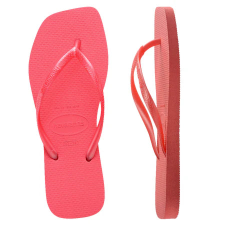 HAVAIANAS SQUARE TOE THONGS | TROPICAL CORAL