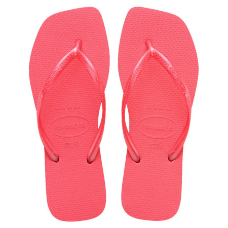 HAVAIANAS SQUARE TOE THONGS | TROPICAL CORAL