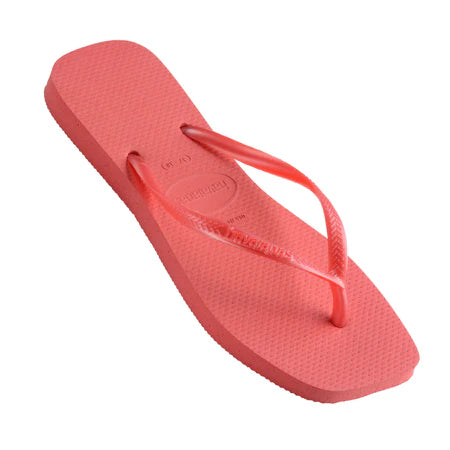 HAVAIANAS SQUARE TOE THONGS | TROPICAL CORAL