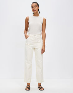 INGRID TWILL TROUSER | CREAM