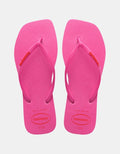 HAVAIANAS SQUARE TOE THONGS | PINK FLUX