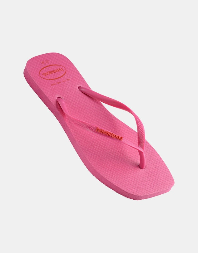 HAVAIANAS SQUARE TOE THONGS | PINK FLUX