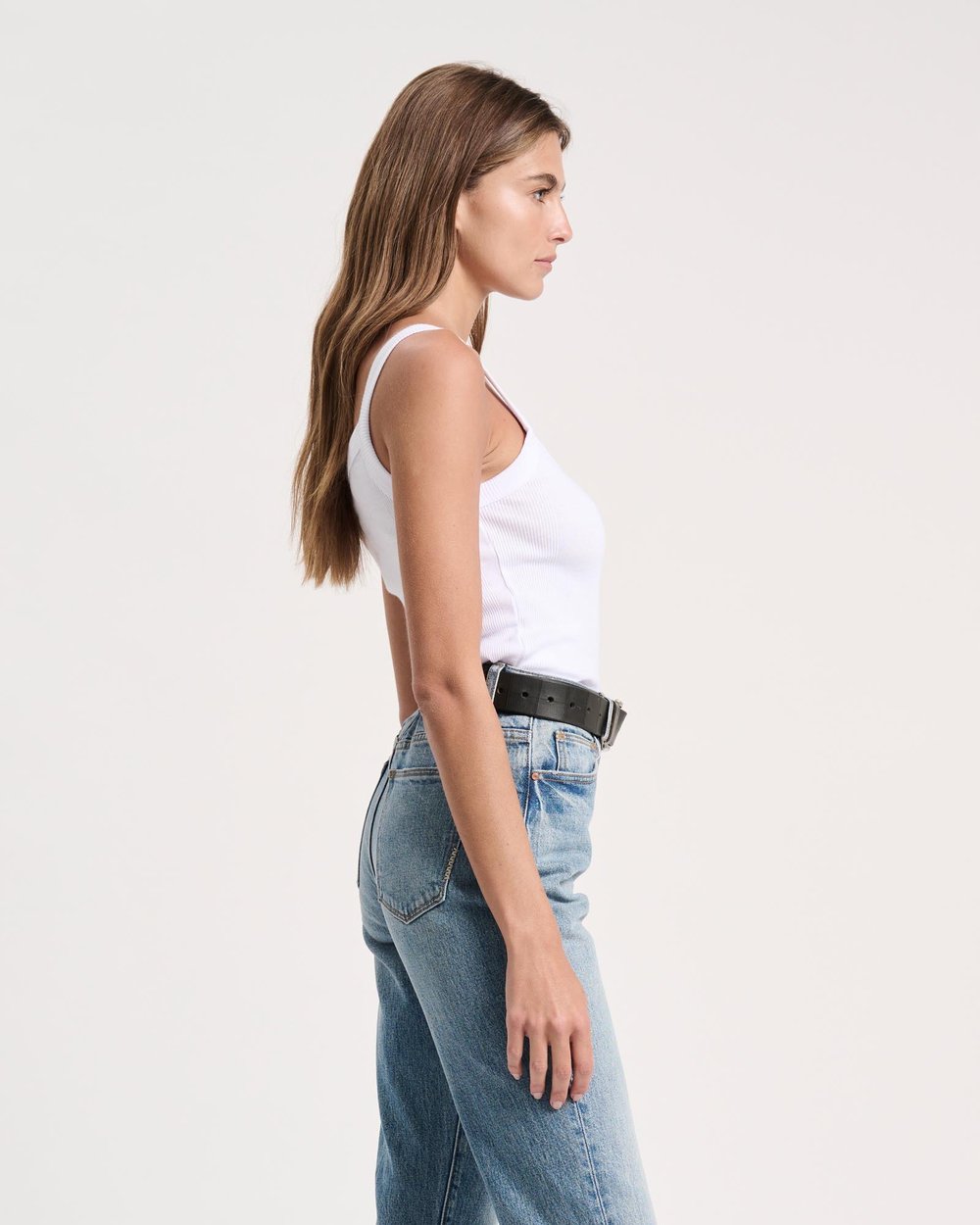 FRENCHIE RIB SINGLET | WHITE