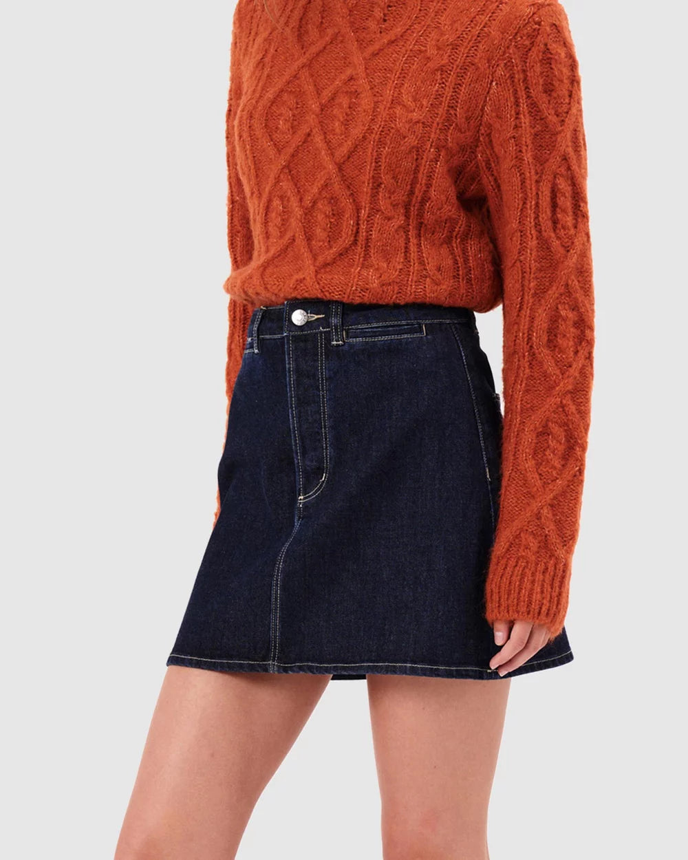 A-LINE MINI ALICE SKIRT | DARK DENIM