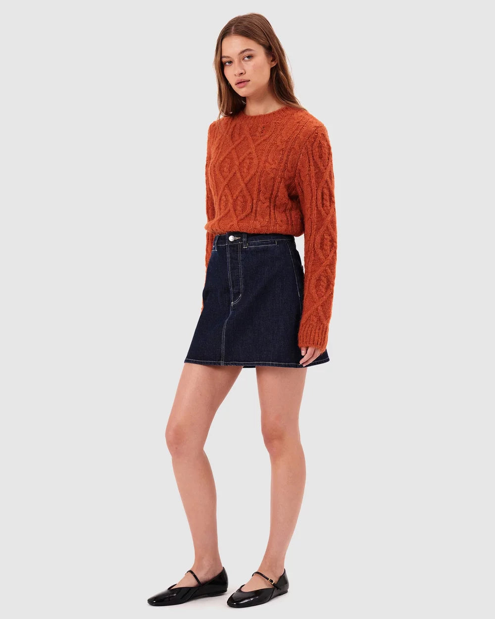 A-LINE MINI ALICE SKIRT | DARK DENIM