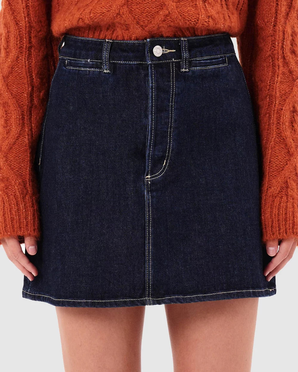 A-LINE MINI ALICE SKIRT | DARK DENIM