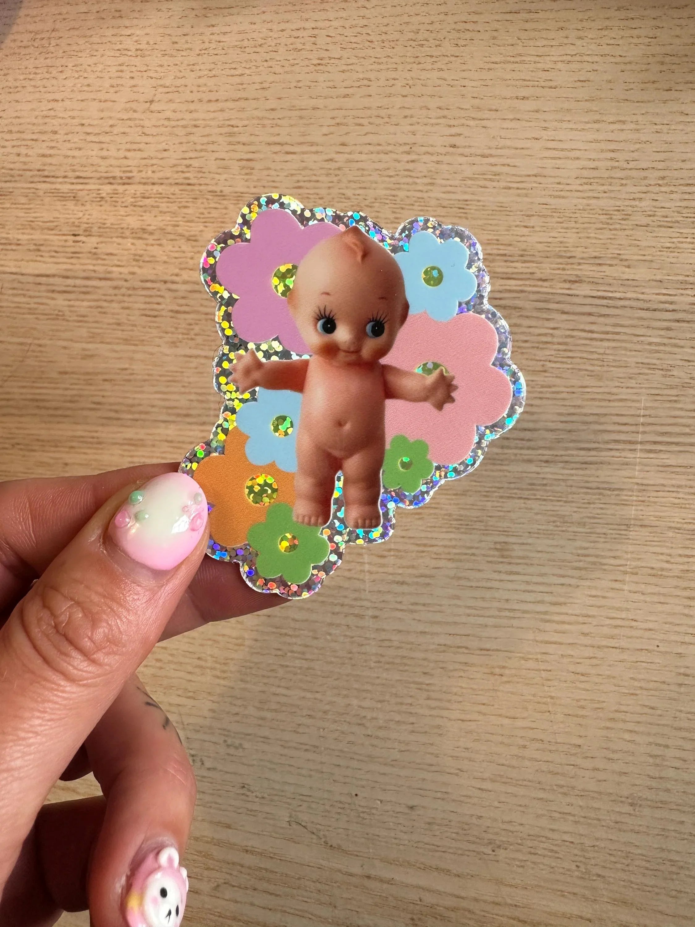 BABY GLITTER VINYL STICKER