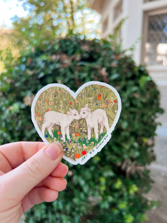 Art By Elowyn Little Lambs Sticker