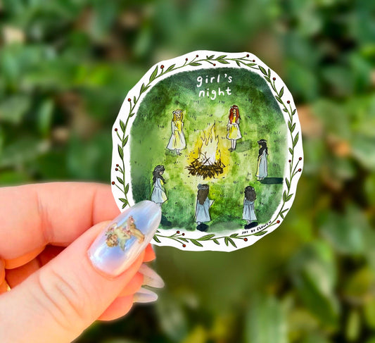 Art By Elowyn Girls Night Sticker