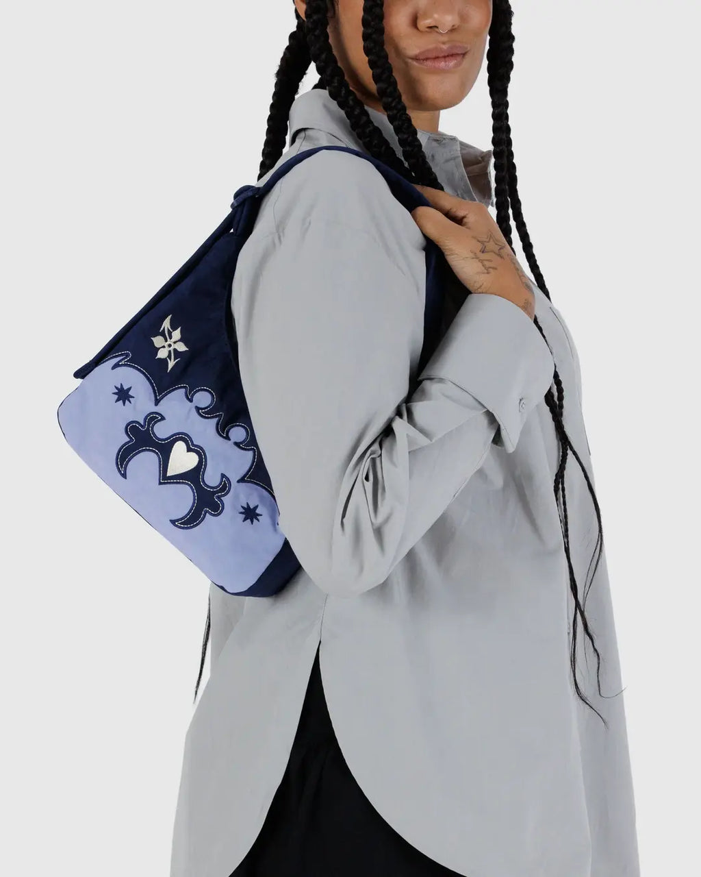 MINI NYLON SHOULDER BAG | WESTERN APPLIQUE