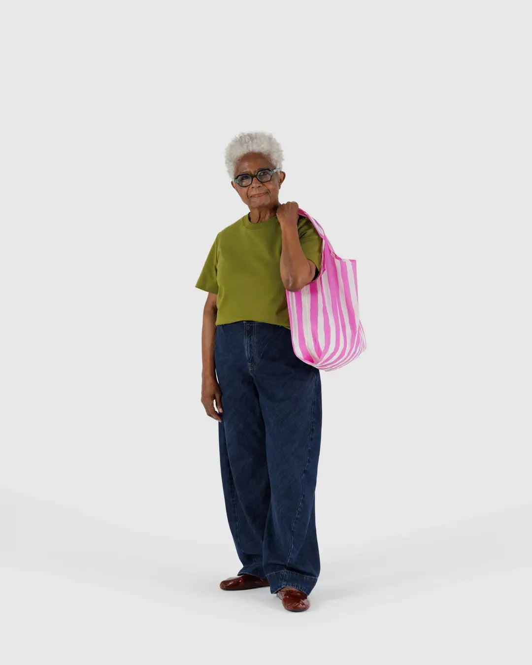 STANDARD BAGGU |  PINK PAINTED STRIPE