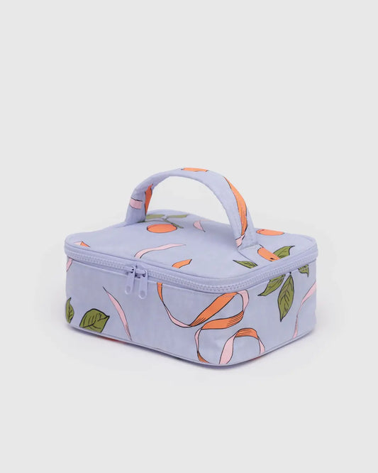 SMALL COSMETIC CASE | APRICOTS & RIBBONS