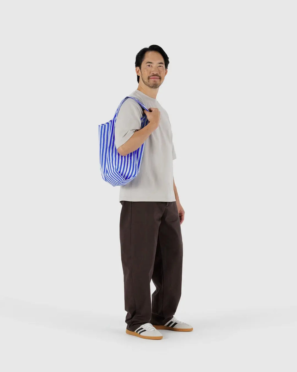 STANDARD BAGGU |  BLUE PAINTED STRIPE