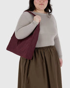 NYLON SHOULDER BAG | MAHOGANY