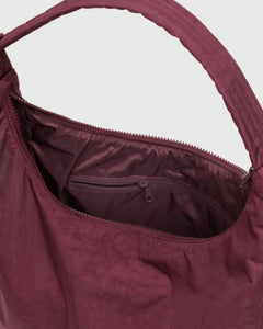 NYLON SHOULDER BAG | MAHOGANY