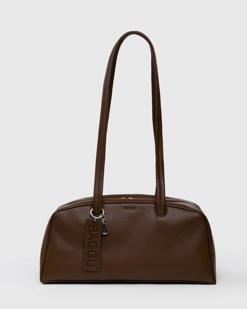 RECYCLED LEATHER BOWLER BAG | BROWN