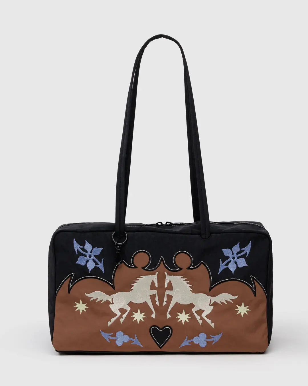 MEDIUM NYLON BOWLER BAG |  WESTERN APPLIQUE