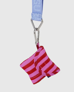 PUFFY EARBUDS CASE | PINK AND RED PAINTED STRIPE