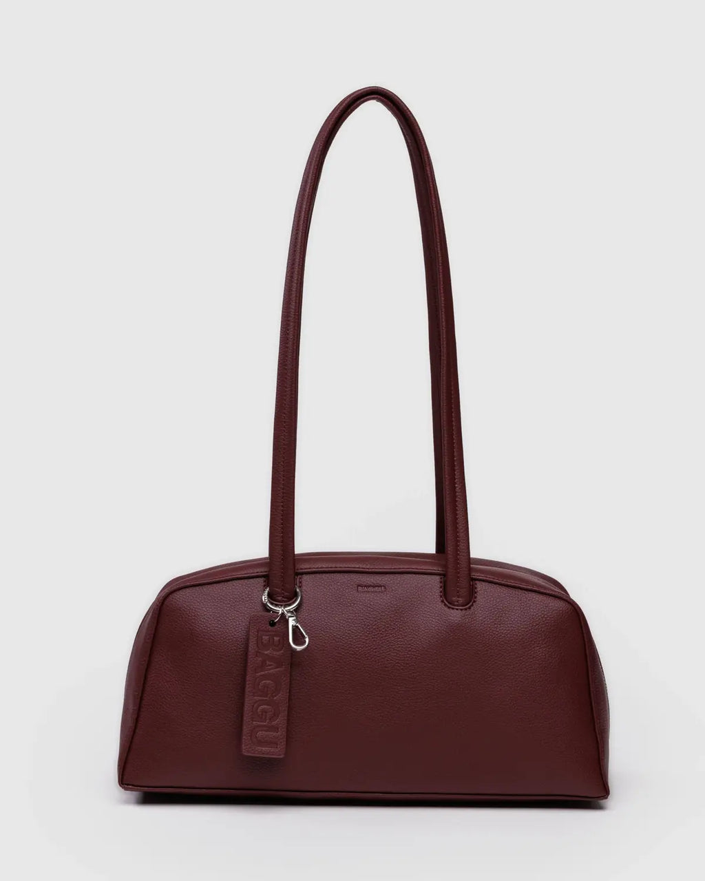 RECYCLED LEATHER BOWLER BAG | MAHOGANY