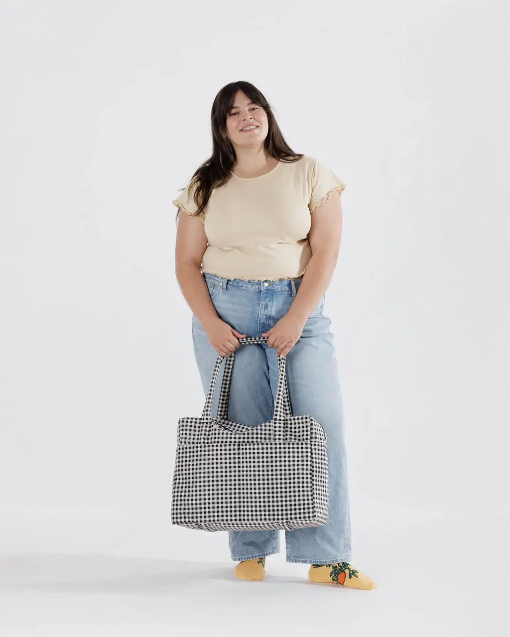 CLOUD CARRY ON | BLACK AND WHITE GINGHAM