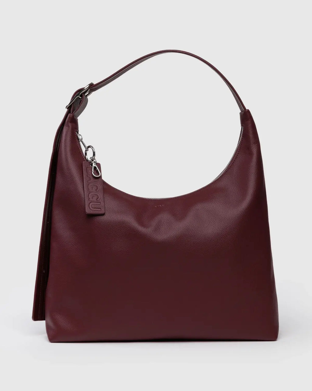 RECYCLED LEATHER SHOULDER BAG | MAHOGANY