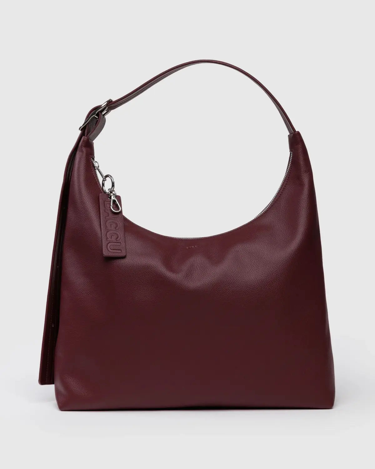 RECYCLED LEATHER SHOULDER BAG | MAHOGANY
