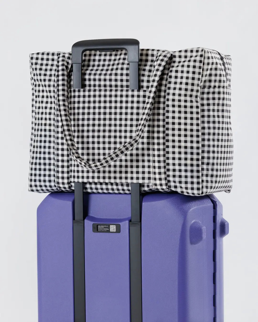 CLOUD CARRY ON | BLACK AND WHITE GINGHAM