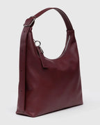 RECYCLED LEATHER SHOULDER BAG | MAHOGANY