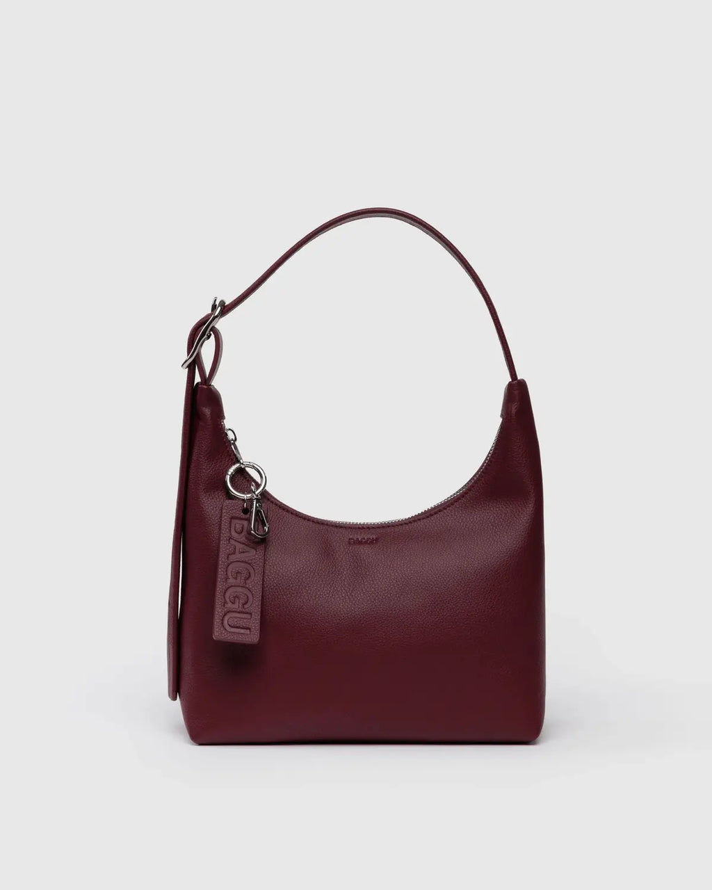 MINI RECYCLED LEATHER SHOULDER BAG | MAHOGANY