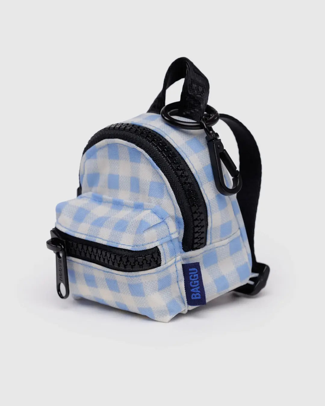 BACKPACK CHARM | LIGHT BLUE GINGHAM