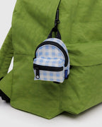 BACKPACK CHARM | LIGHT BLUE GINGHAM
