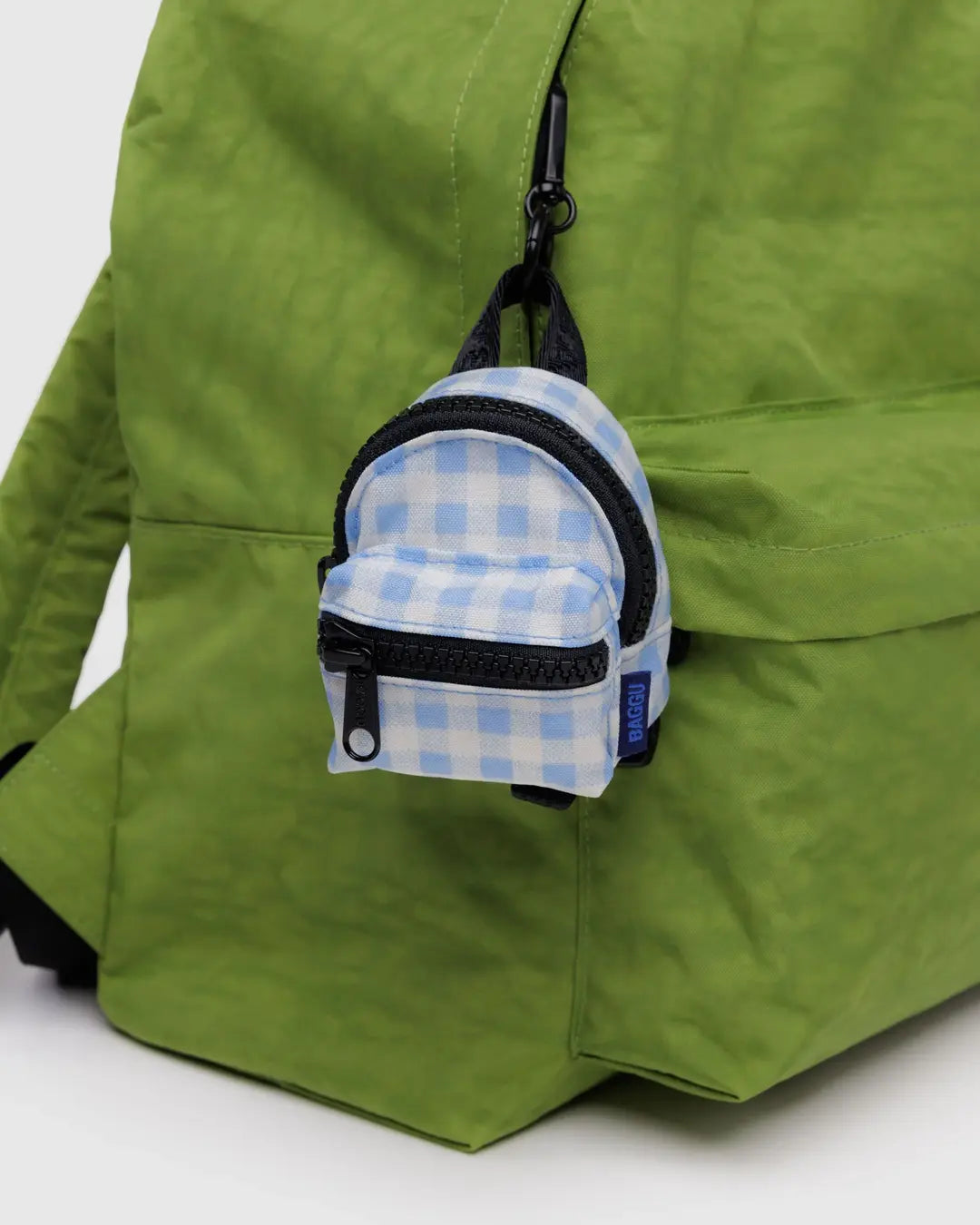 BACKPACK CHARM | LIGHT BLUE GINGHAM