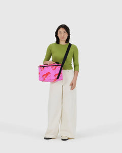 PUFFY COOLER BAG | PINK LOBSTER