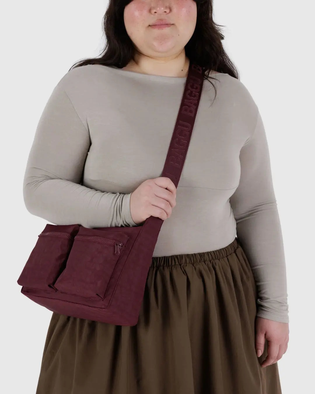 MEDIUM CARGO CROSSBODY | MAHOGANY