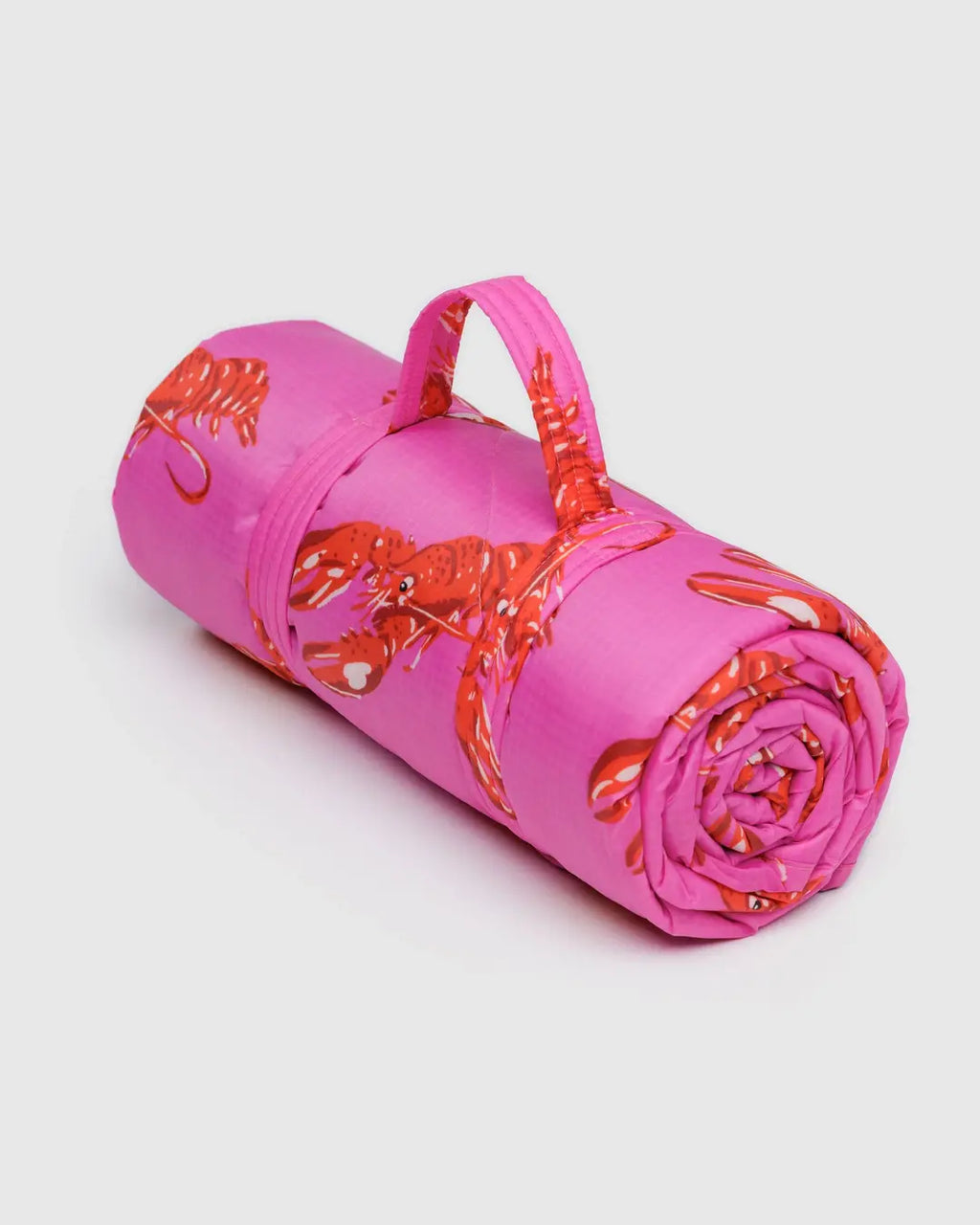 PUFFY PICNIC BLANKET |  PINK LOBSTER