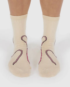 CREW SOCK | PINK BOWS