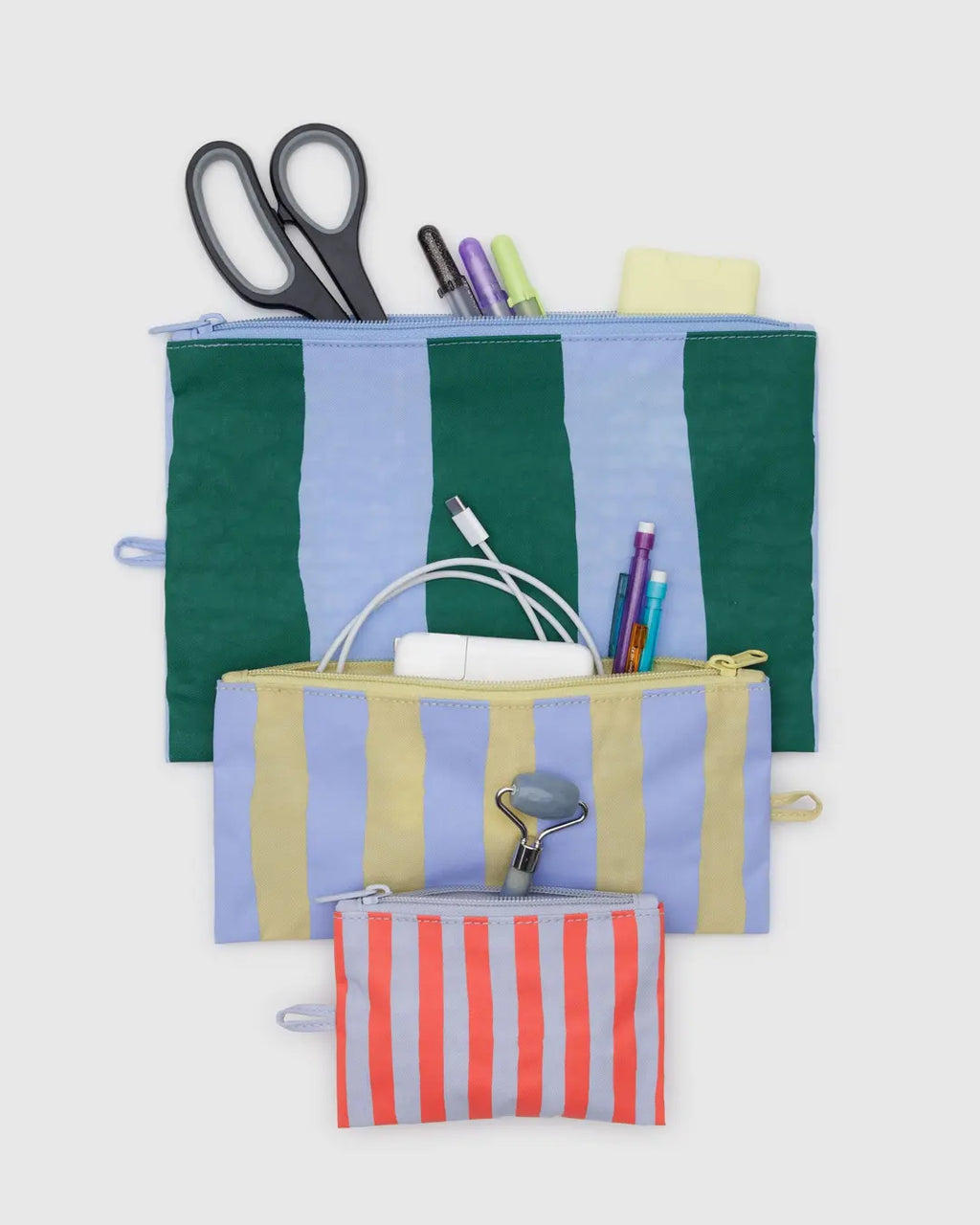FLAT POUCH SET | PAINTED STRIPES