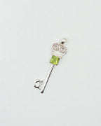 Jester Bloom Peridot Lovers Key Pendant
