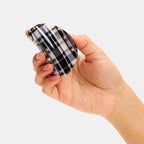 JUNO CLAW | BLACK + WHITE PLAID